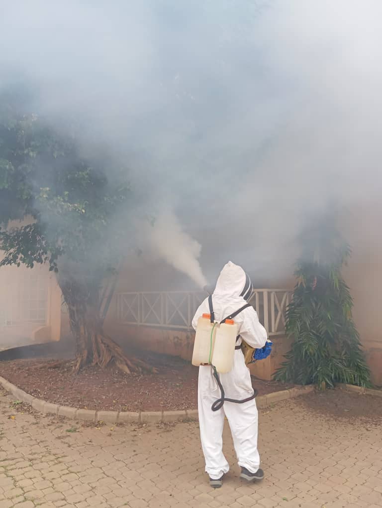 Interior fogging of a furnished office in Abuja