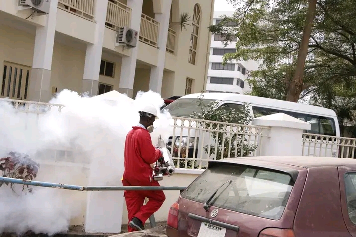 Outdoor fumigation at an Abuja residential estate