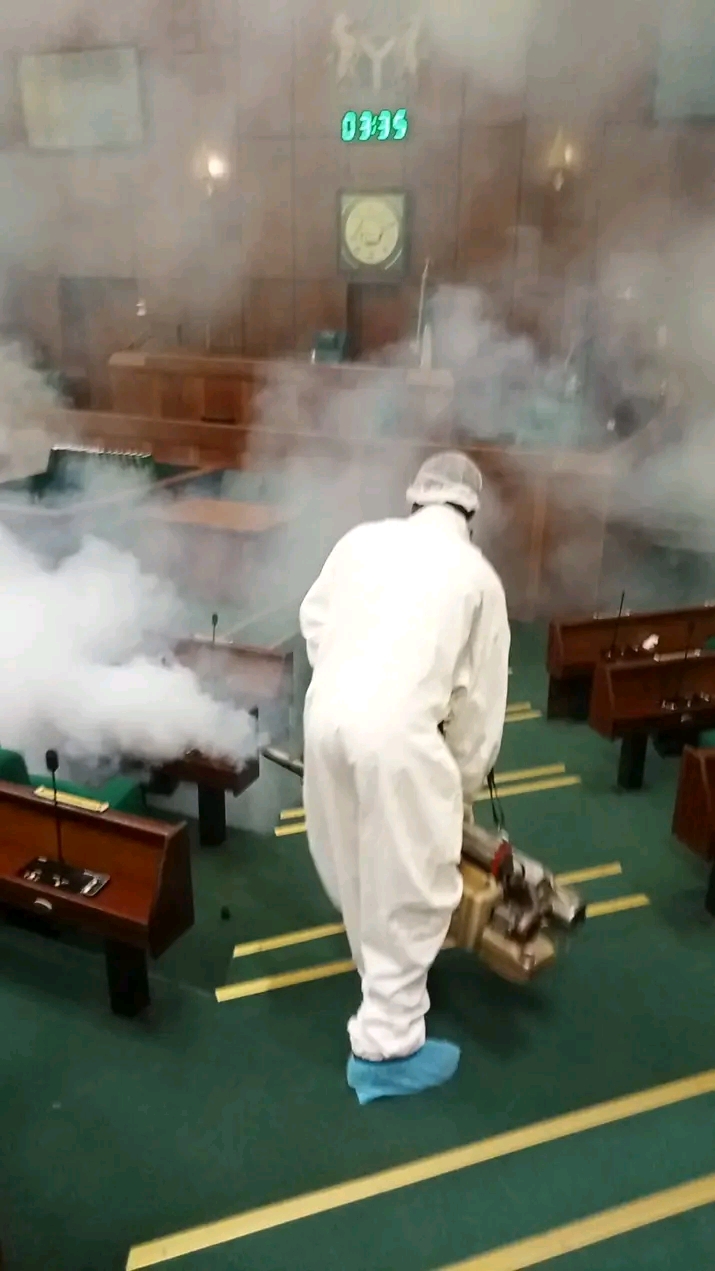 Fumigation of a public assembly chamber in Abuja